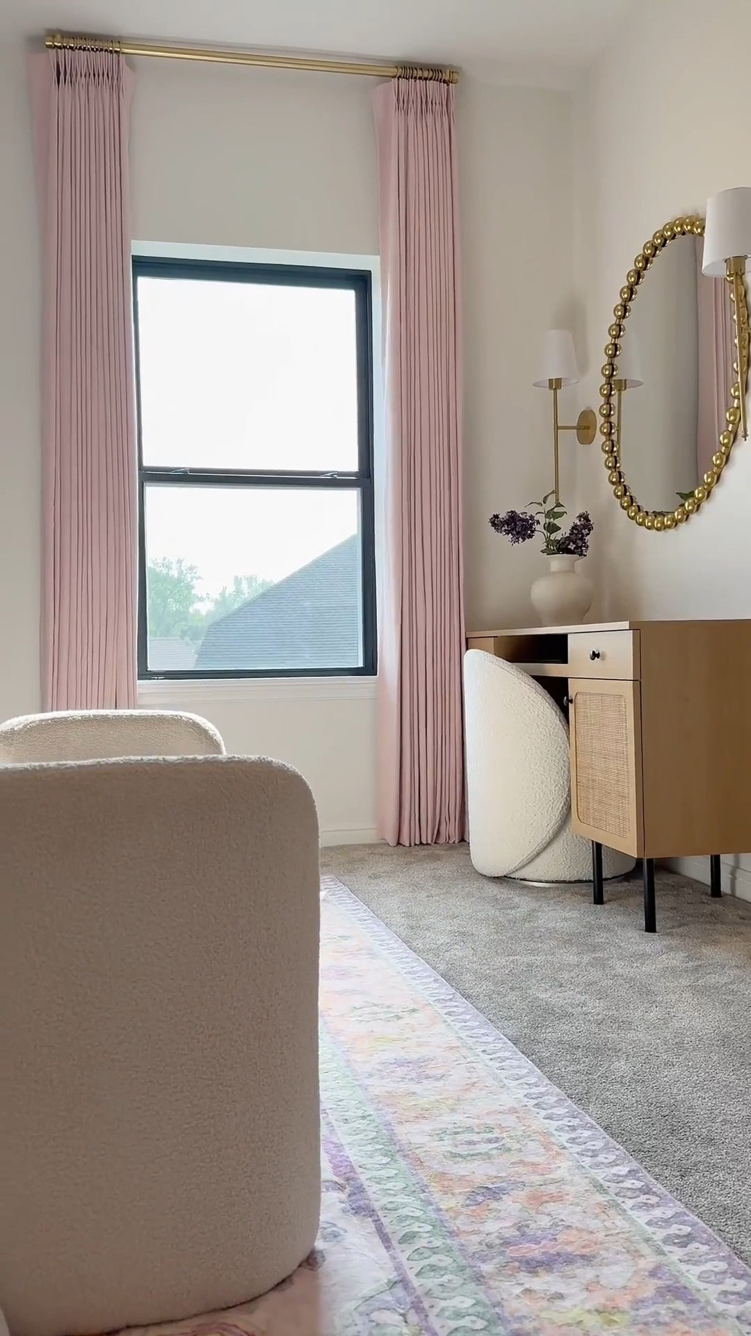 I finally got around to doing my daughter Michelle's room, and I'm absolutely in love with how her drapes turned out 👌🏾…..I've also got the same drapes in our guest room and great room.

Like many of you, I received a hefty quote for drapes a few years ago - 10K to be exact…..and that was just for three windows. 😅 I mean, who doesn't love the look of custom drapes? I particularly love the pinch pleat - it's my favorite. 😍 

One thing to keep in mind with this system is that you'll need to account for roughly 6 inches of slack. 🤎 So if your ceiling height is 108 inches, you'll need to order 102-inch drapes if you want to hang the rod at the very top and have the drapes "kiss" the floor. Thanks to hubby for helping me figure out precision & measurements. Shop now and  transform your home.#LTKStyleTip 

#LTKSaleAlert #LTKHome