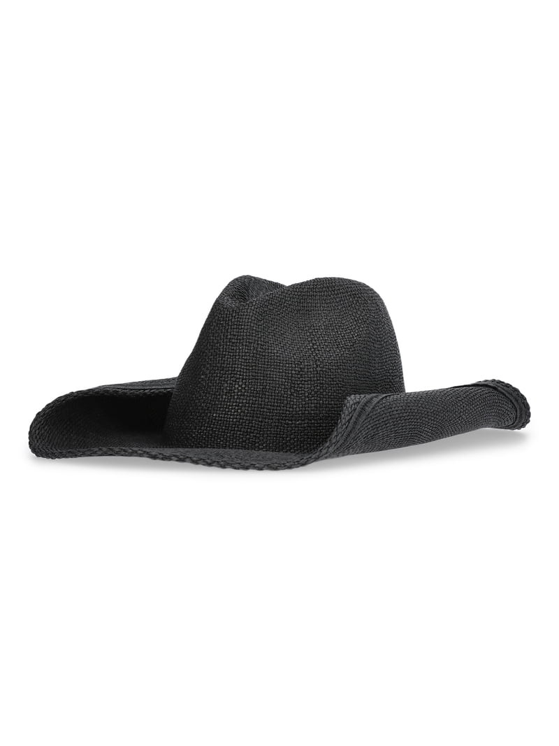 No Boundaries Straw Rancher Hat, Women's, Black | Walmart (US)