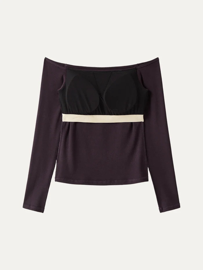 Scoop neckline Long Sleeve Brami Top | OGL