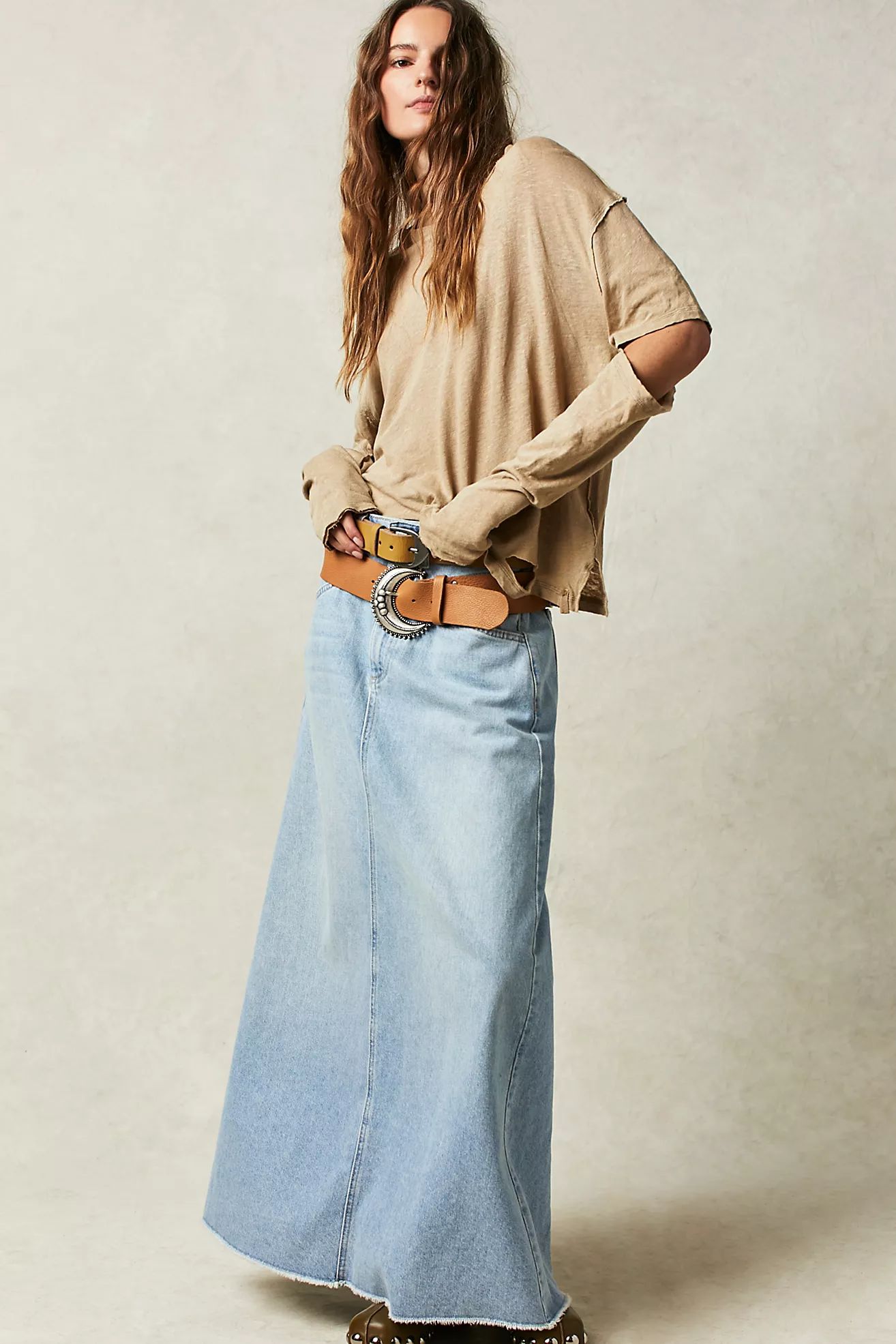 Come As You Are Denim Maxi Skirt | Free People (Global - UK&FR Excluded)