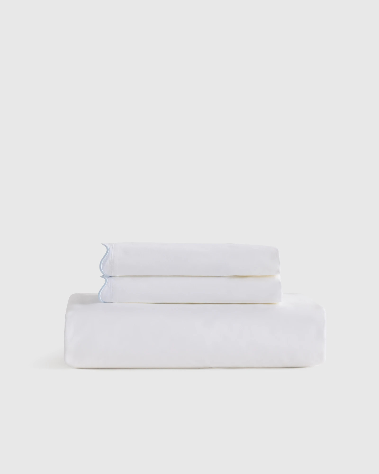 Classic Organic Percale Scallop Fitted Sheet Set | Quince