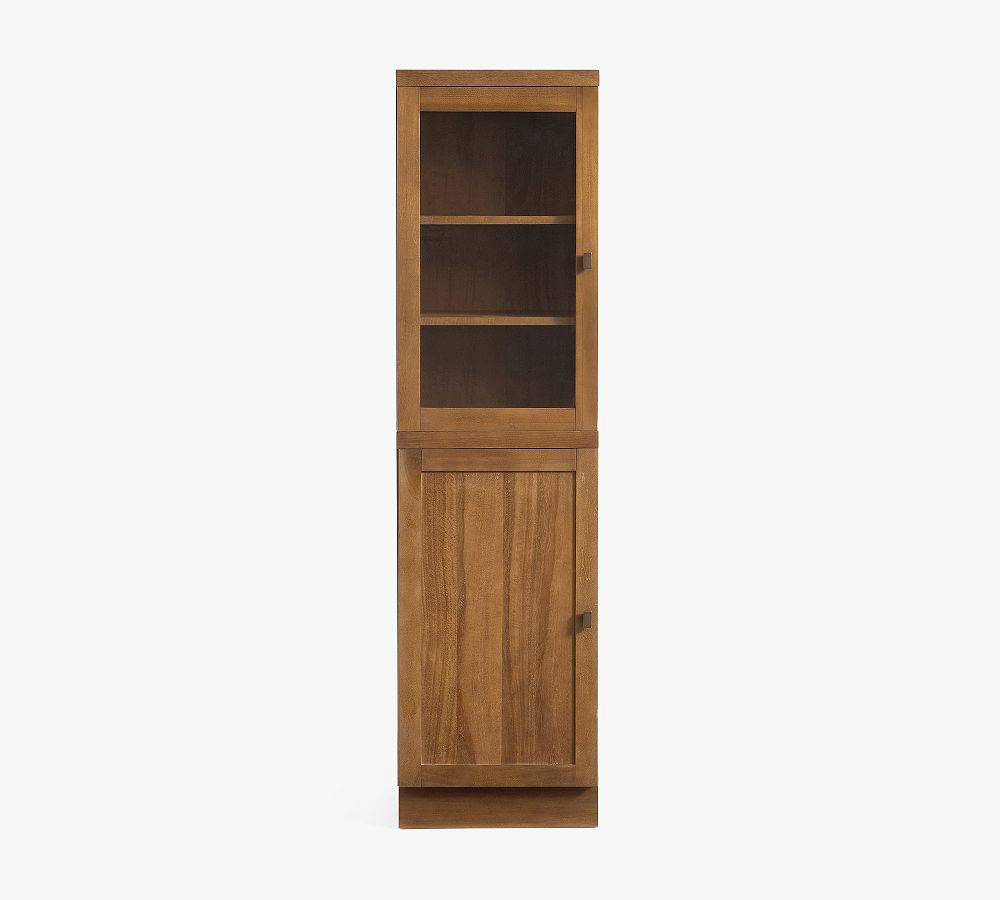 Reed Modular Bar Cabinet with Glass Hutch (18") | Pottery Barn (US)