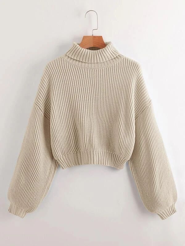 ROMWE STPL High Neck Drop Shoulder Sweater
   
      SKU: rw2207174607446942
         US$19.00   ... | SHEIN