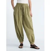 Scoop Women\u2019s and Women's Plus Eyelet Harem Cotton Pants, Sizes XS-4X | Walmart (US)