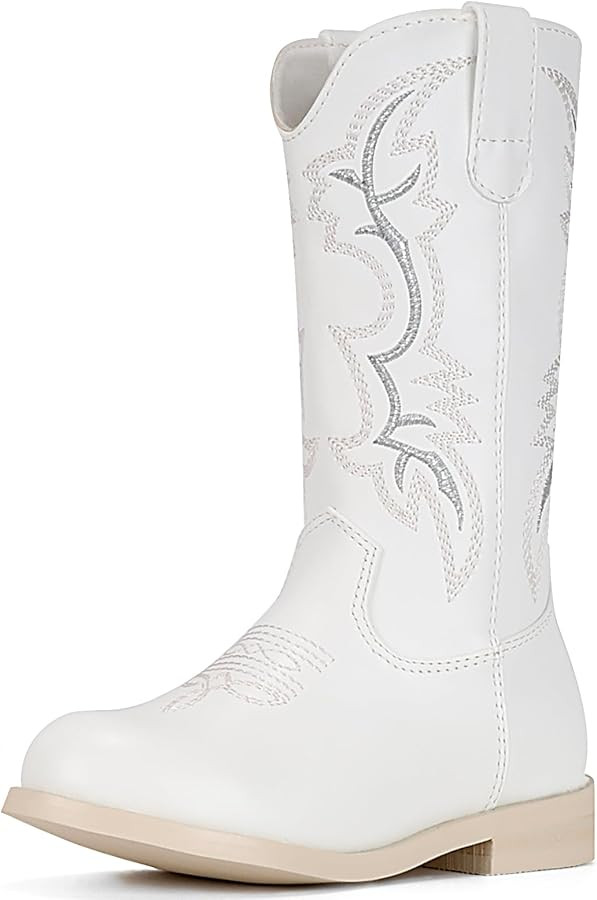 IUV Cowgirl Boots Cowboy Boots For Girls Boys Kids Toddler Fashion Western Boots Mid Calf Riding ... | Amazon (US)