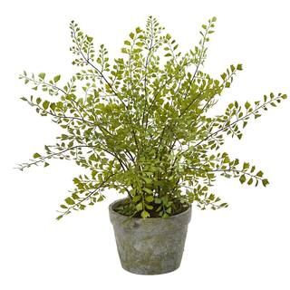 Indoor Maiden Hair Artificial Plant in Decorative Planter | The Home Depot