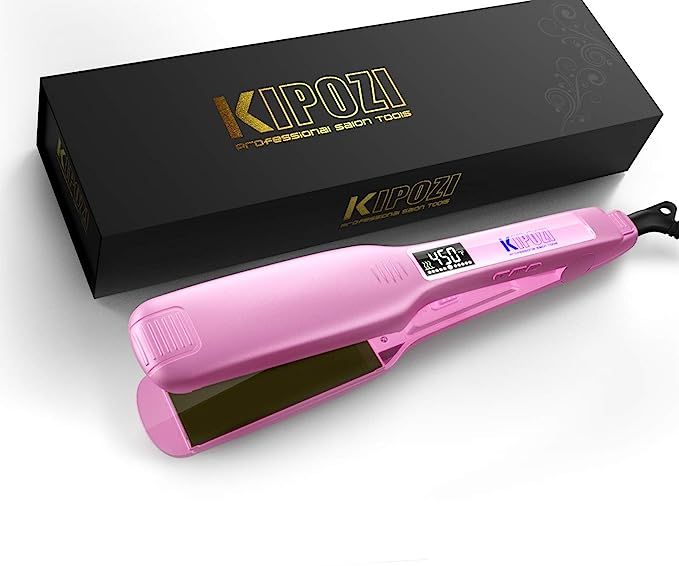 KIPOZI Professional Hair Straightener Flat Iron with Digital Display, Heats Up Fast 1.75 Inch Wid... | Amazon (US)