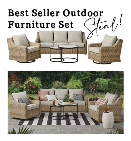 Bestseller outdoor furniture set // Home decor // Patio decor // Patio furniture // Better Homes & Gardens conversation set from Walmart // Walmart home // Walmart must haves // @walmart

#LTKSeasonal #LTKstyletip #LTKhome