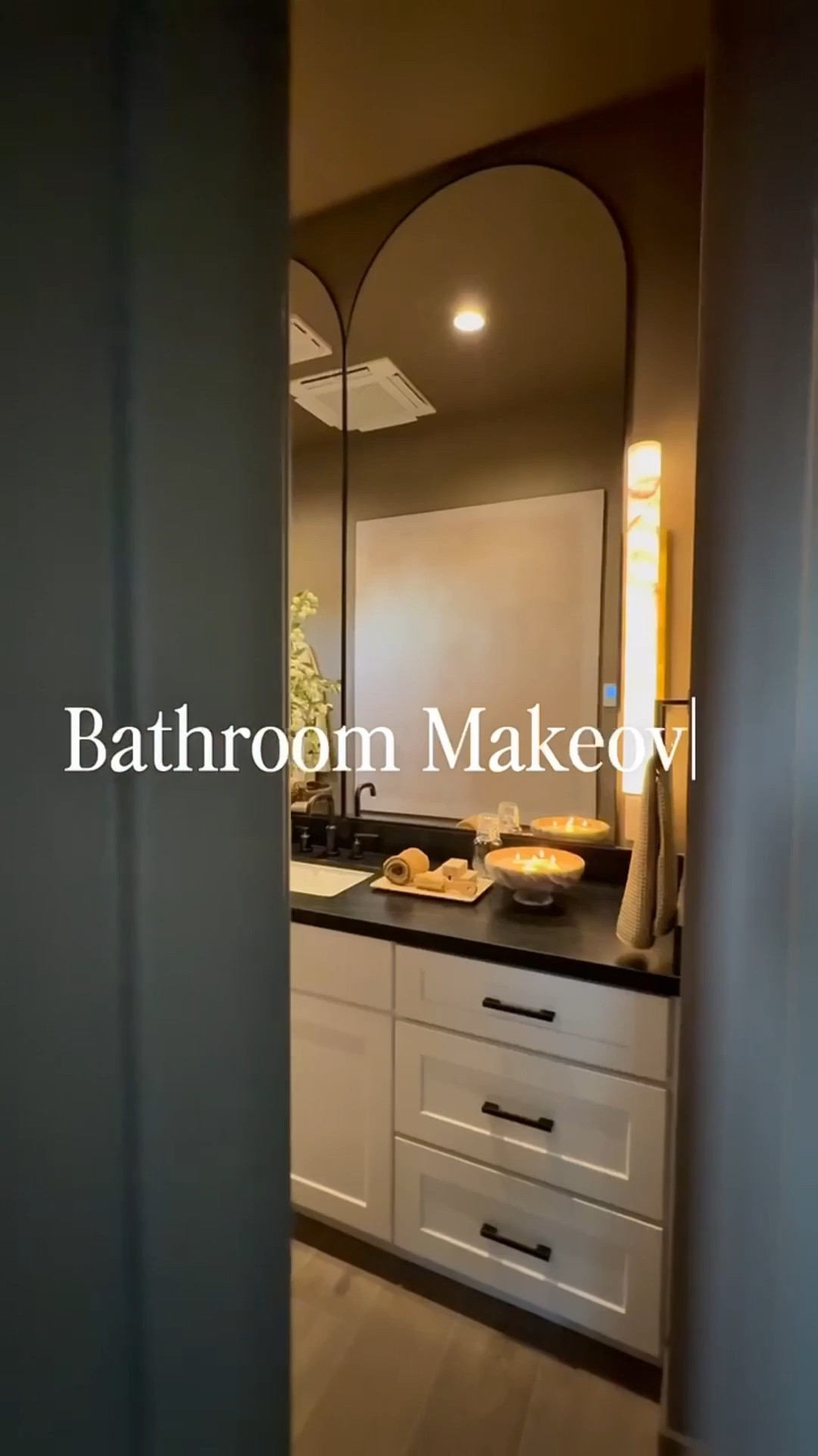 No renovation yet, just doing the best I can, and wow, oversized mirrors really changed this bathroom. Simple updates, big impact. It feels so much prettier and more spa-like in person 🤍

Bathroom makeover 
Neutral Bathroom 
Large bathroom mirrors 
Alabaster wall sconces 
Waffle towels 
Bathroom decor 
Bathroom decor tips 



#LTKdayinmylife #LTKHome #LTKselfcare