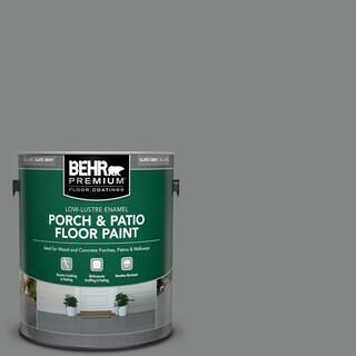 BEHR PREMIUM 1 Gal. #PFC-63 Slate Gray Low-Lustre Enamel Interior/Exterior Porch and Patio Floor ... | The Home Depot