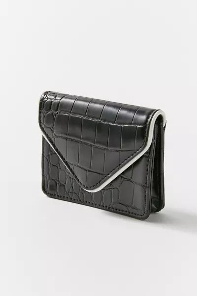 Two-Tone Croc Cardholder Wallet | Urban Outfitters (US and RoW)