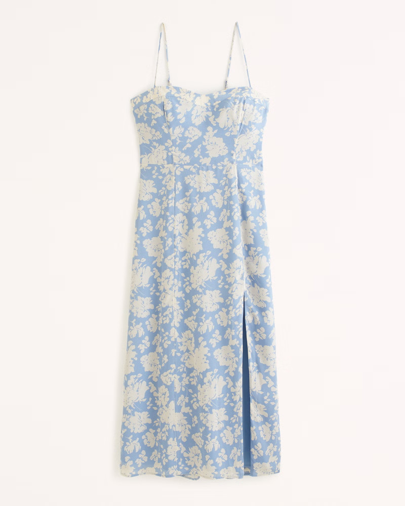 High-Slit Midi Dress | Abercrombie & Fitch (US)