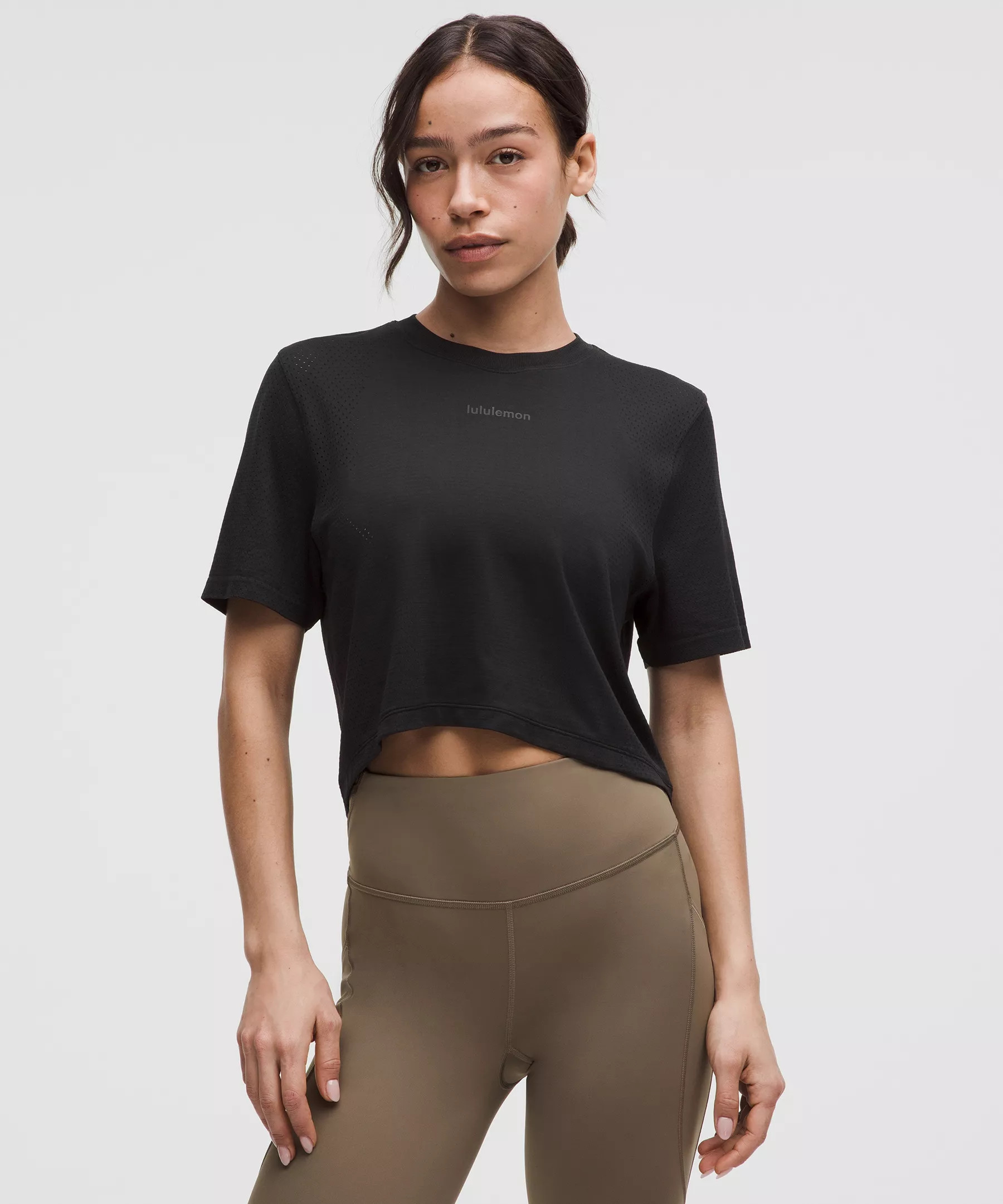 Swiftly High-Low Cropped Short-Sleeve Shirt | Lululemon (US)
