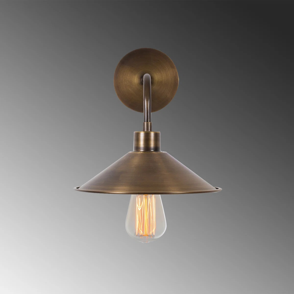 Industrial Wall Lamp, Vintage Copper Finish, 9.4 x 14.2 x 9.8 inches | Metal Body, E27 Socket (Ma... | Wayfair North America