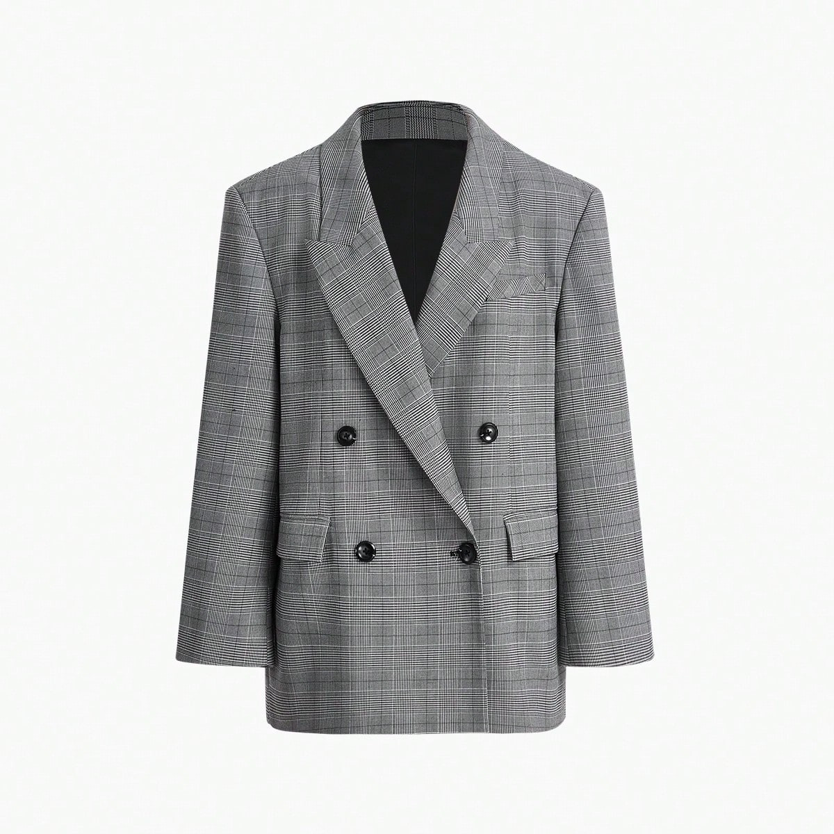 MOTF MOTF X Nour PREMIUM OVERSIZED PLAID BLAZER | SHEIN