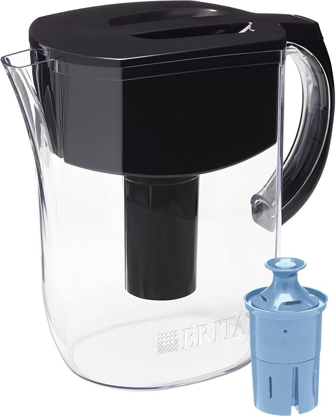 Brita Longlast Everyday Water Filter Pitcher, Large 10 Cup 1 Count, Black | Amazon (US)