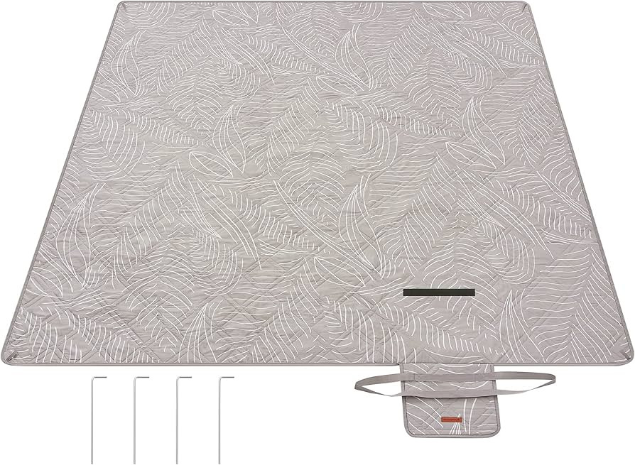 SONGMICS Picknickdecke, 200 x 200 cm, mit 4 Erdankern, gro\u00df, Campingdecke, f\u00fcr Park, Ga... | Amazon (DE)