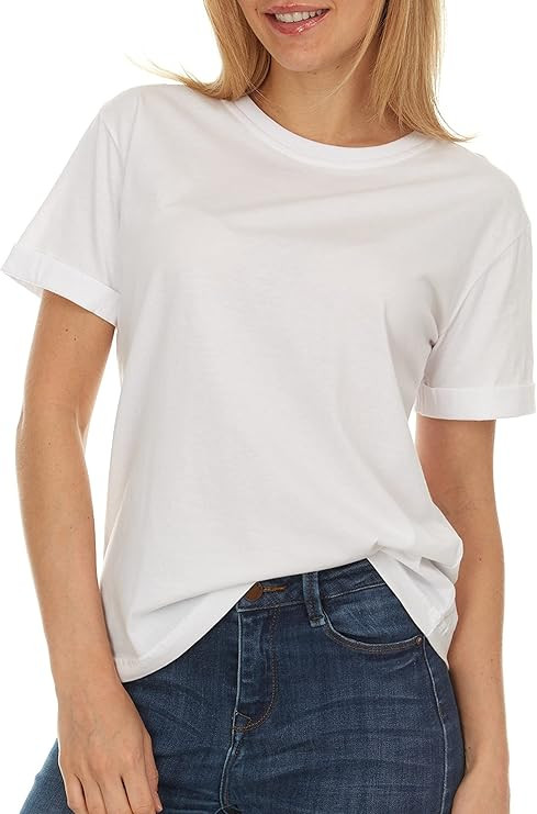Brix Womens Loose Fit Tee - Shirts Crewneck Cotton Tees. | Amazon (US)