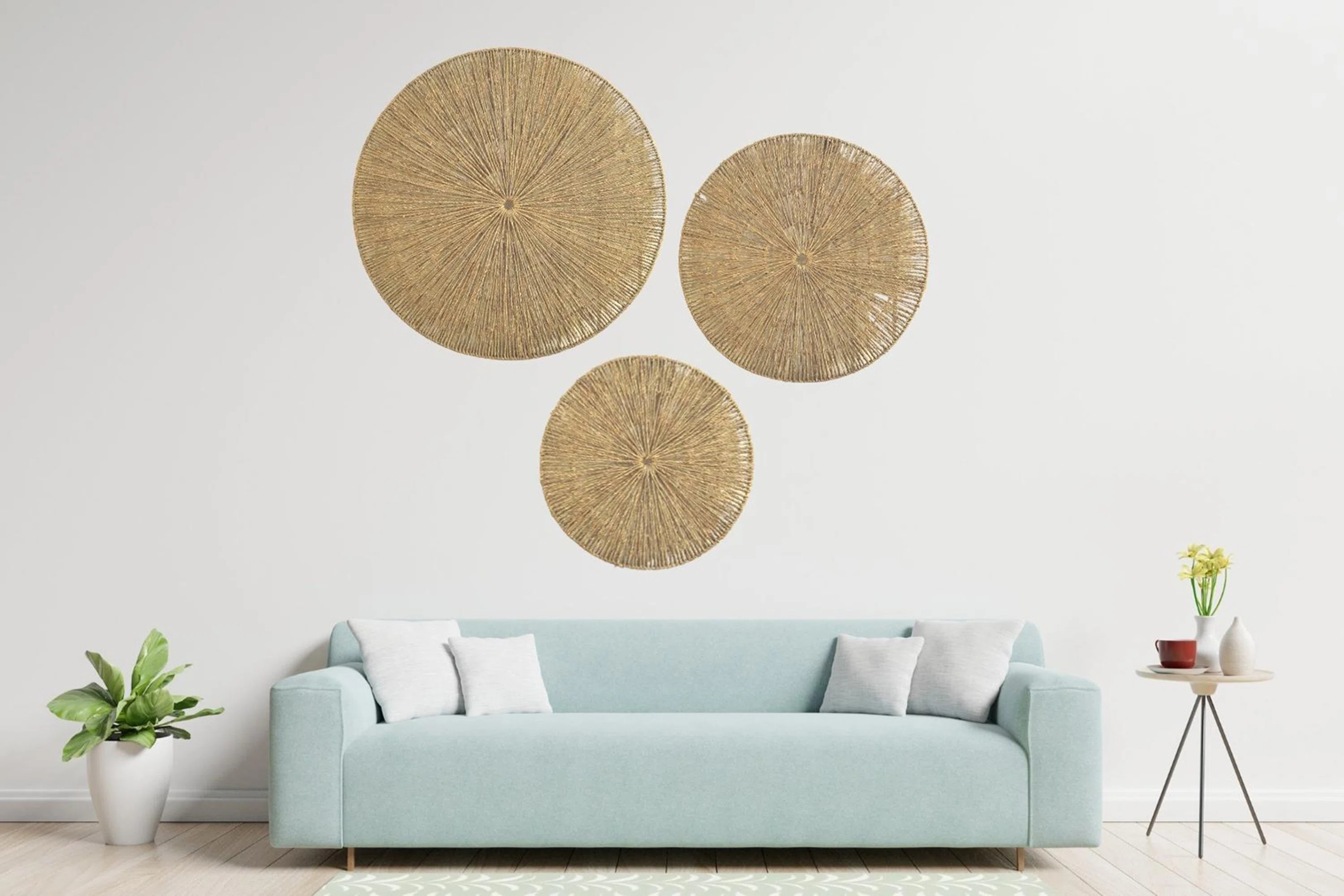 Handmade Coastal Abstract Wall Decor on Seagrass | Wayfair North America