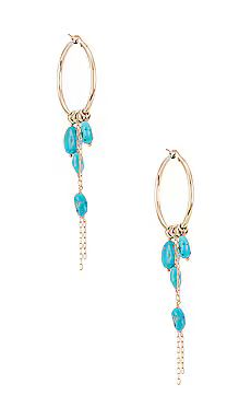 Child of Wild Nymph Turquoise Earrings in Turquoise & Gold from Revolve.com | Revolve Clothing (Global)