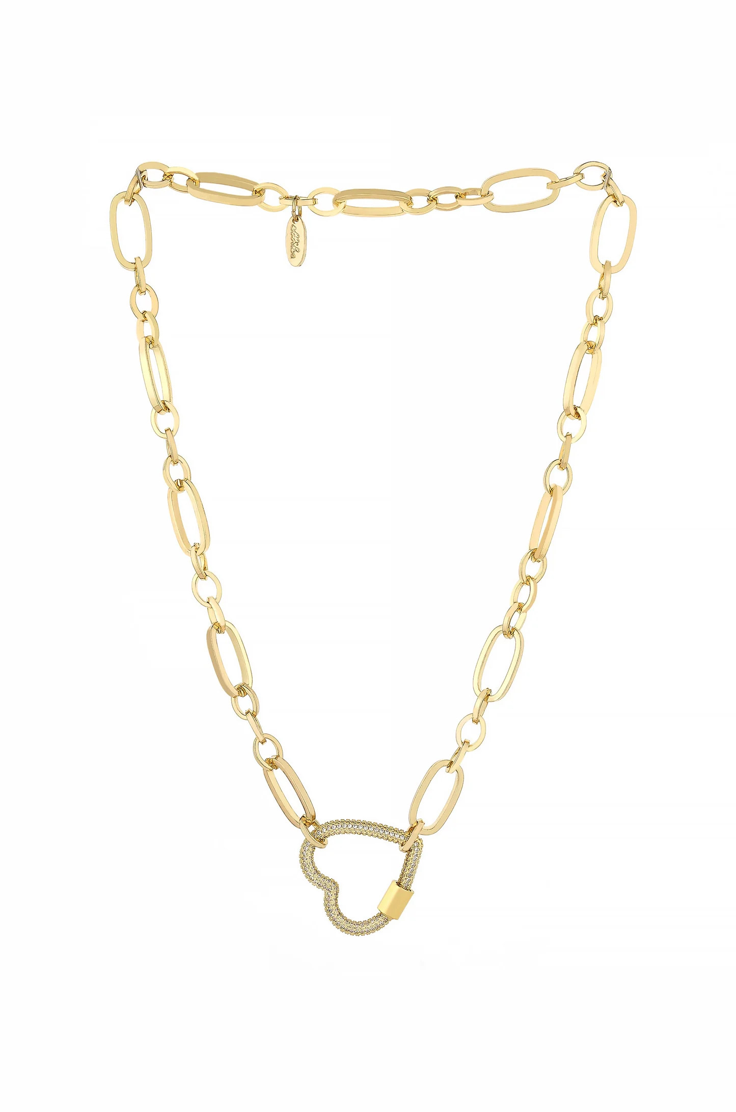 Open Heart Lock 18k Gold Plated Necklace | Ettika