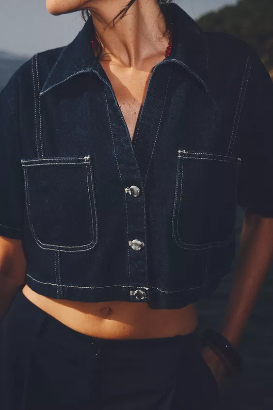 Z1975 SHORT DENIM SHIRT | Zara US