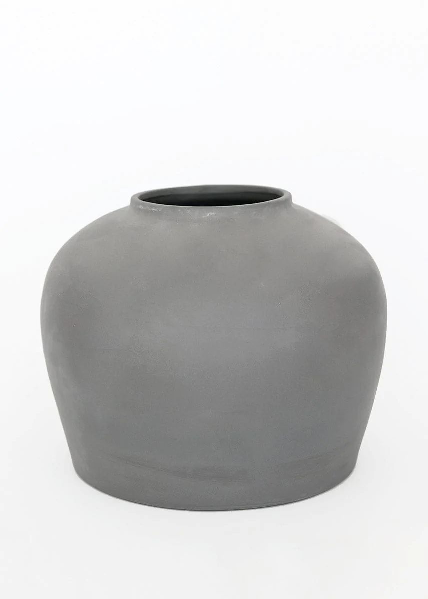 Smokey Slate Large Clay Table Vase - 11 | Afloral