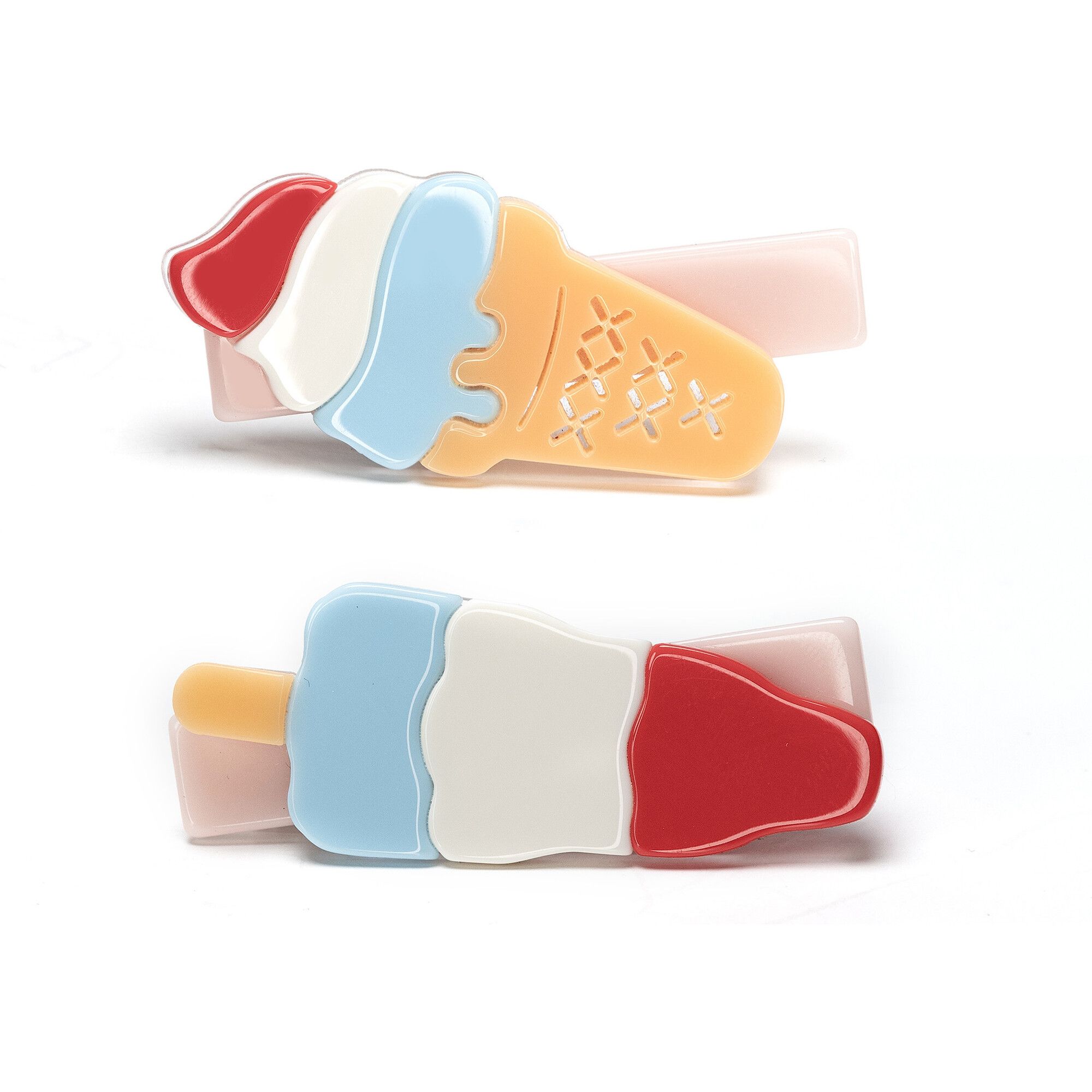 Popsicle & Ice Cream Red Blue Alligator Clip | Maisonette