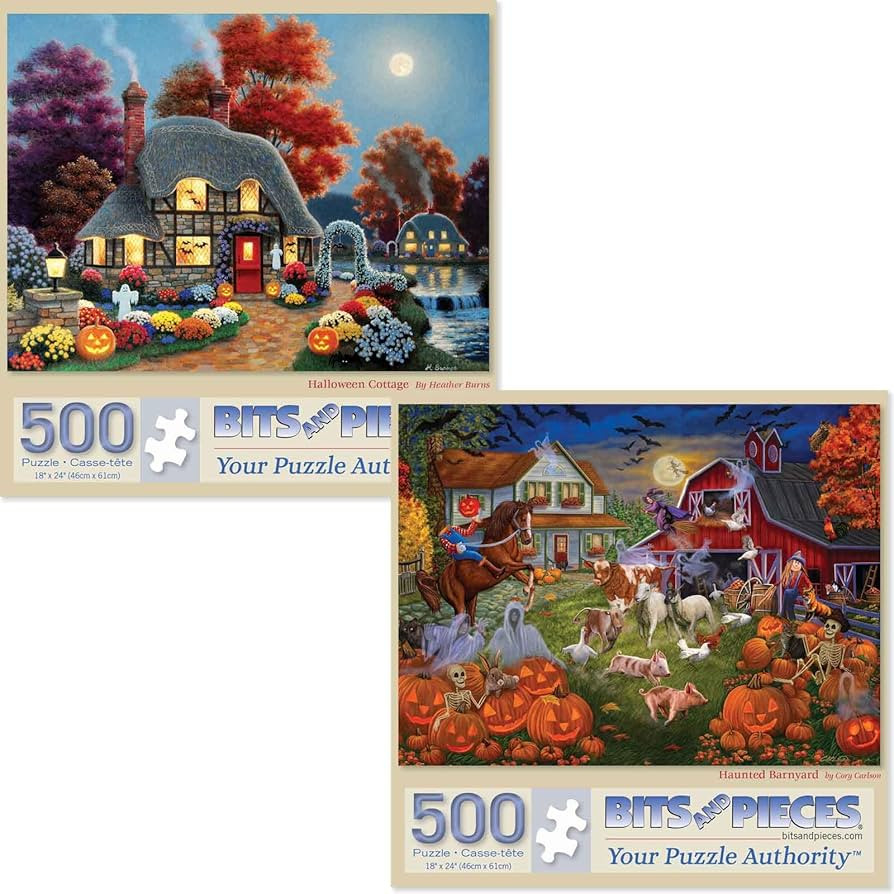 Bits and Pieces - Value Set of Two (2) 500 Piece Jigsaw Puzzles for Adults - Each Puzzle Measures... | Amazon (US)