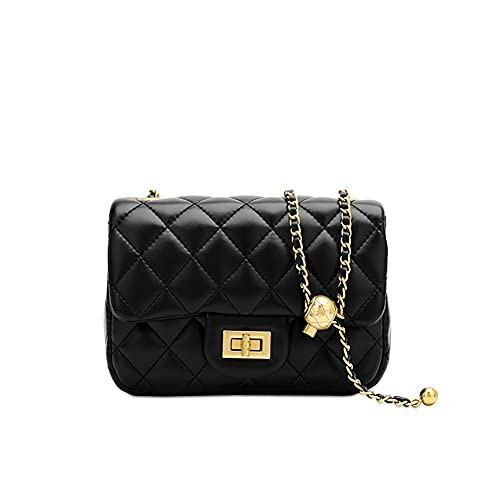 Jopchunm Designer Handbags Leather Clutch Small Quilted Purse Black Crossbody Bags for Women | Amazon (US)