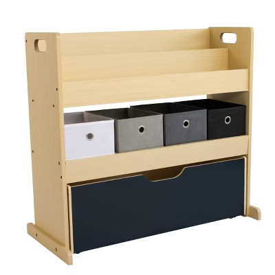 Humble Crew Kids' 3-in-1 Storage Organizer Wood: MDF Frame, 4 Drawers, 3 Shelves, Chalkboard Fini... | Target