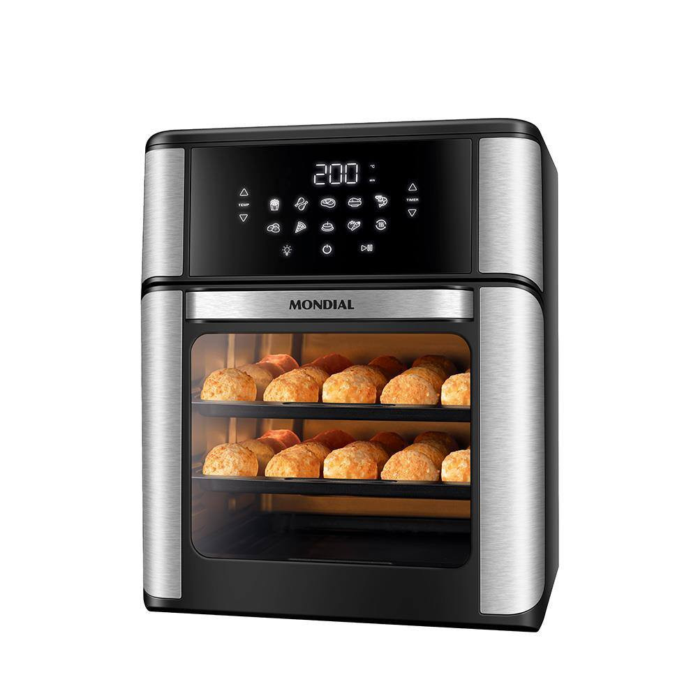 Fritadeira Elétrica Sem Óleo Air Fryer Oven 2 em 1 Mondial AFON-12L-BI 12L Digital – Preta/In... | Casas Bahia (BR)