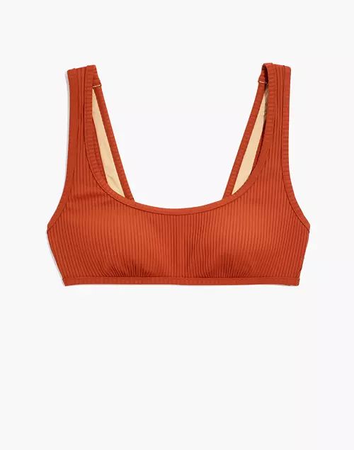 Madewell Second Wave Ribbed Pullover Bikini Top | Madewell