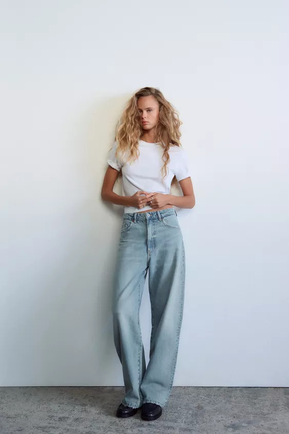 TRF MID-RISE BAGGY JEANS | Zara US