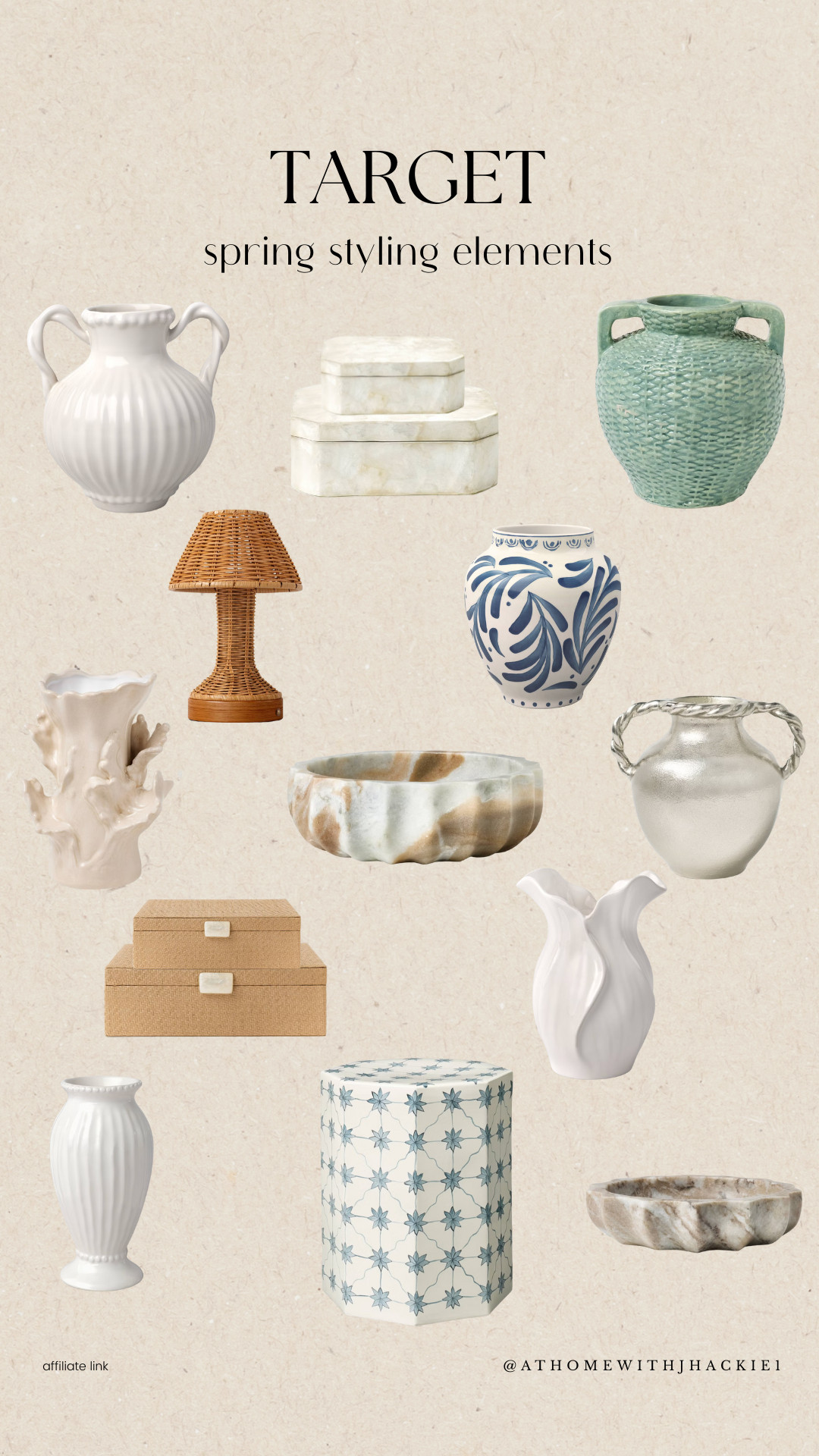 TARGET | Spring Styling Elements, target home decor, spring home styling, neutral decorative objects, target decor finds, ceramic vases decor, decorative boxes target, spring shelf decor, coffee table styling, target spring decor finds, neutral accessories home, organic modern decor target, affordable spring decor 

 

#LTKSeasonal #LTKHome