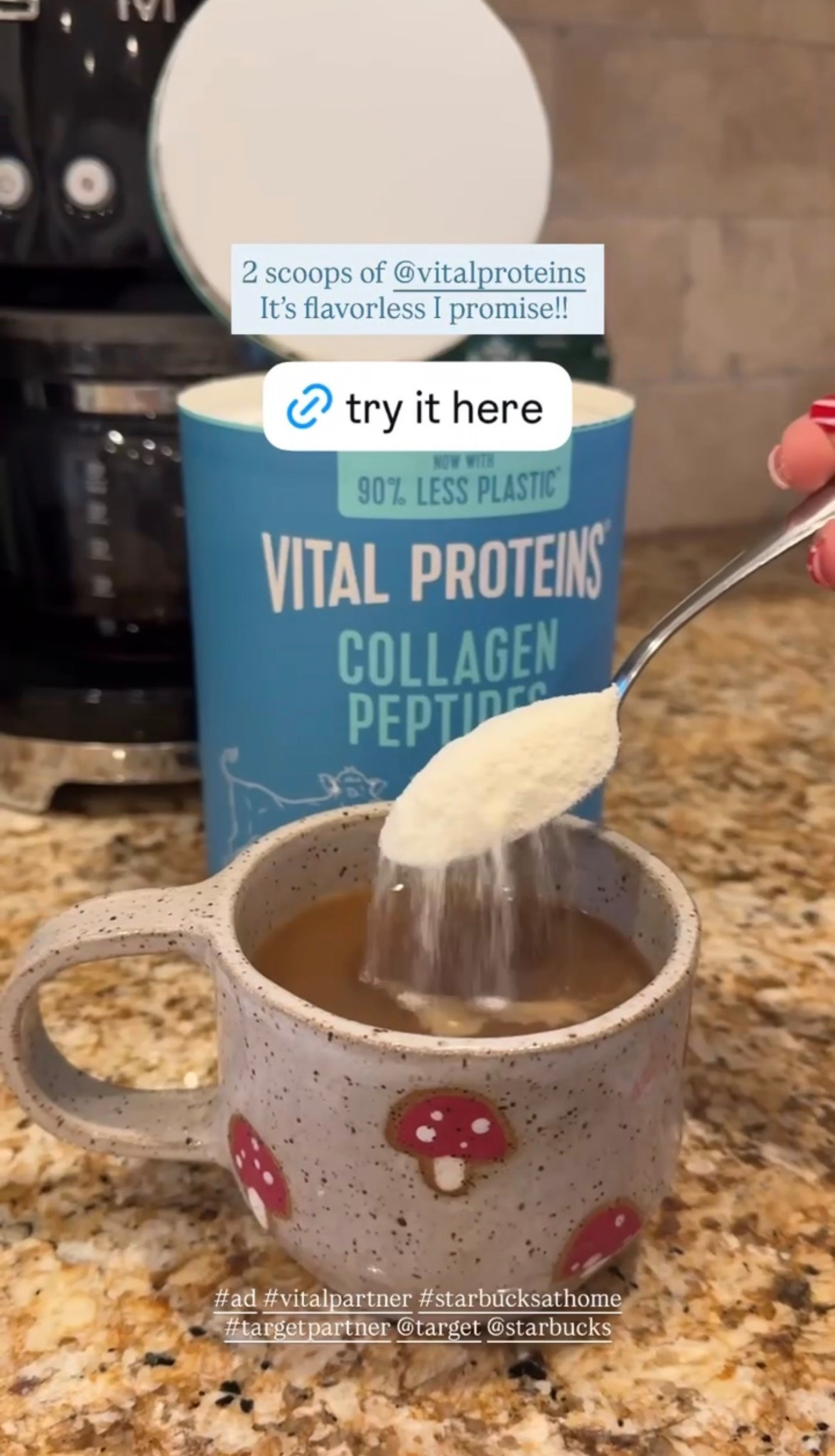 #ad #vitalpartner I love taking a moment to wake up the house (and myself lol) before the rest of my family gets up. Made extra cozy with @starbucks and @vitalproteins #TargetPartner #Starbucksathome #Target @target
