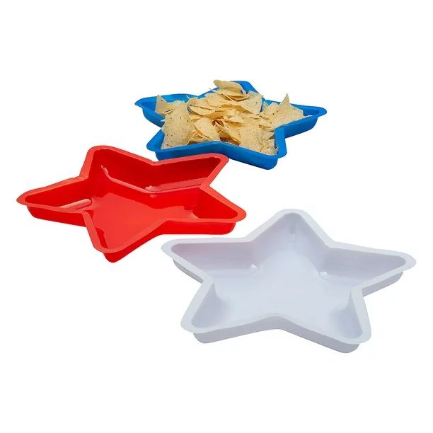 Patriotic Star Serving Dishes, Party Supplies, Fourth of July, 12 Pieces | Walmart (US)