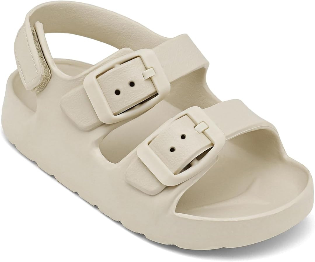 ChayChax Toddler Boys Girls Double Buckle Sandals Children's Adjustable Back Strap Water Sandal | Amazon (US)