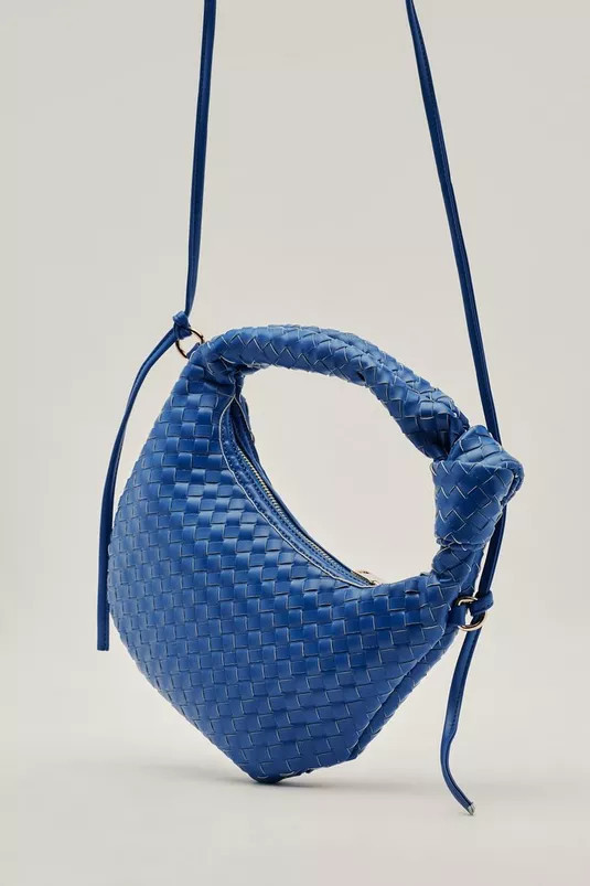 Woven Slouchy Knot Detail Shoulder Bag | Nasty Gal (US)