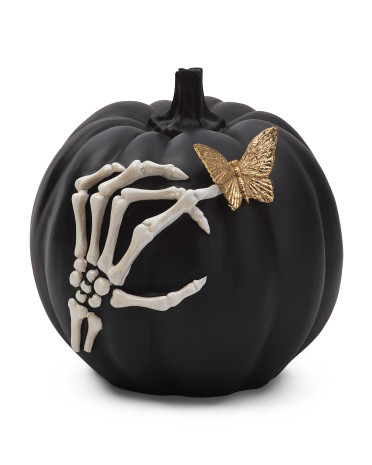 8in Pumpkin With Skeleton Hand | Marshalls