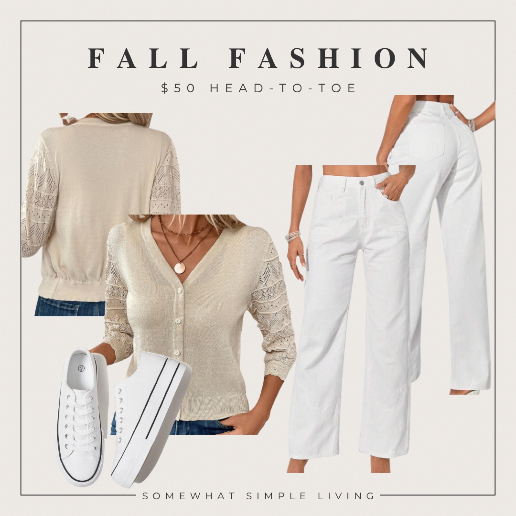 $50 outfit of the day- perfect for transitioning into fall! 
