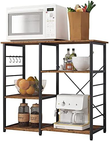 soges Multi-Layers Kitchen Baker's Rack Utility Microwave Oven Stand Storage Cart Workstation She... | Amazon (US)