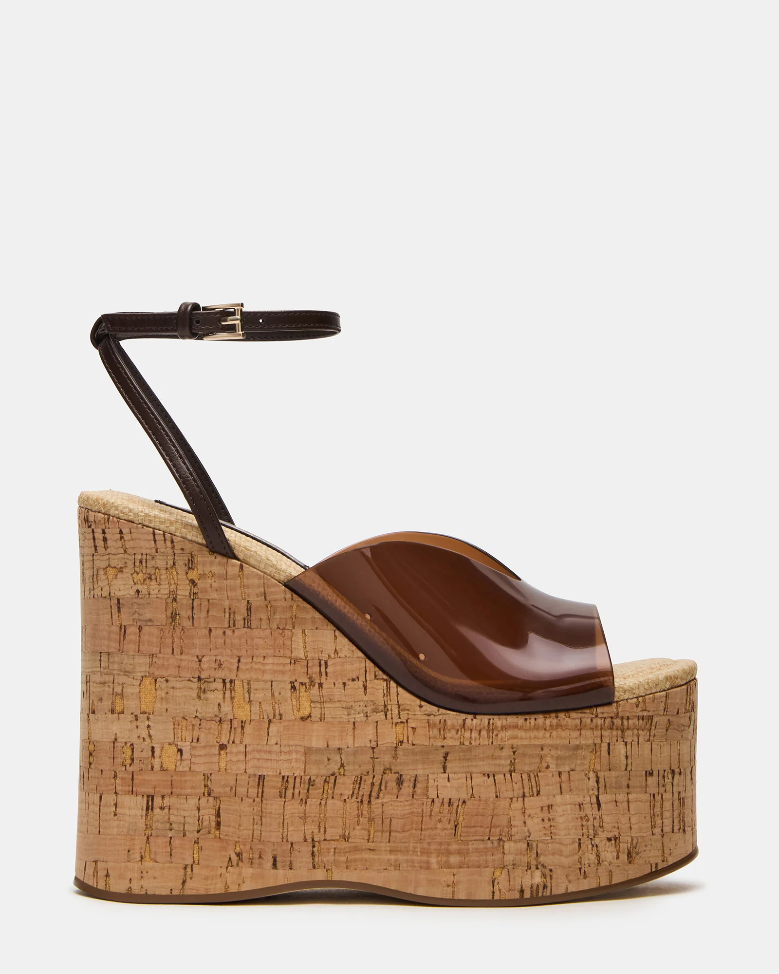 Steve Madden Women's Sinai Platform Sandals - Brown - Size 6.5 - PVC | Steve Madden (US)