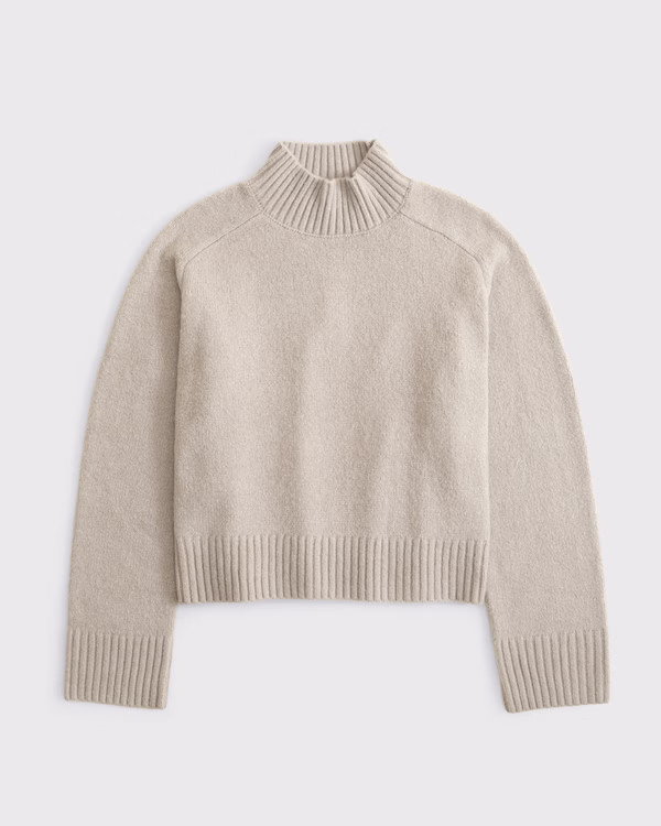 Women's Easy Mockneck Sweater | Women's New Arrivals | Abercrombie.com | Abercrombie & Fitch (US)
