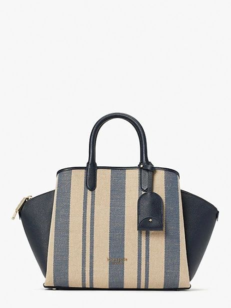 avenue striped canvas medium satchel | Kate Spade (US)