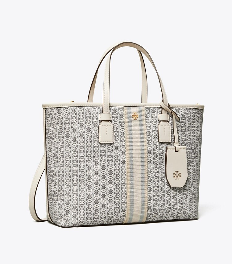 Gemini Link Canvas Small Top-Zip Tote Bag | Tory Burch (US)