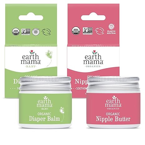 Organic Nipple Butter™ + Organic Diaper Balm | Earth Mama's Sensitive Skincare BFF Breastfeedin... | Amazon (US)