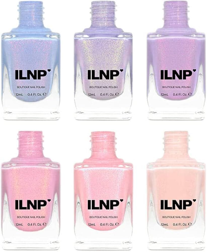 ILNP Cloud Nine Collection - Pastel Shimmer Nail Polish Set | Amazon (US)