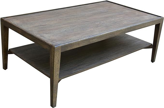 Frado 50-inch Rectangular Mango Wood Coffee Table, Mid-Century Modern | Amazon (US)