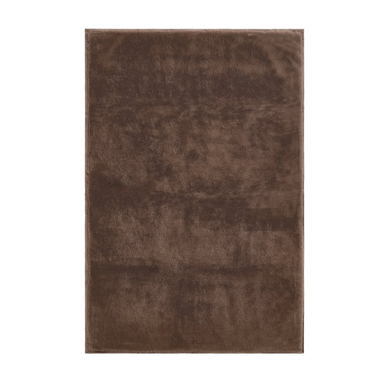 Better Homes & Gardens Brown Basket Faux Fur Oversized Throw, 50" x 72" | Walmart (US)